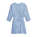 WOMEN'S PERSONALIZED EMBROIDERED SATIN ROBE WITH POCKETS