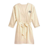WOMEN'S PERSONALIZED EMBROIDERED SATIN ROBE WITH POCKETS