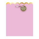 TULIP PINK-SIMPLE SCALLOP SMALL SQUARE TOTE BAG