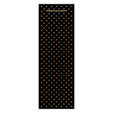 GOLD SWISS DOTS-BLACK BOTTLE GIFT BAG