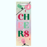 PINK AND GREEN STRING OF LIGHTS BOTTLE BAG