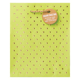 LIME-GOLD SWISS DOTS SMALL SQUARE TOTE BAG