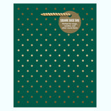GOLD SWISS DOTS-EVERGREEN SMALL SQUARE TOTE BAG