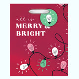 PINK AND GREEN STRING LIGHTS SMALL GIFT BAG