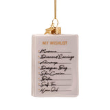WHITE MY WISHLIST ORNAMENT
