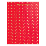 GOLD SWISS DOTS-RED MEDIUM TOTE BAG
