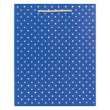 GOLD SWISS DOTS-NAVY MEDIUM TOTE BAG