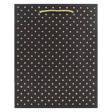 GOLD SWISS DOTS-BLACK MEDIUM TOTE BAG