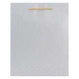 GOLD SWISS DOTS-SILVER MEDIUM TOTE BAG