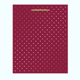 GOLD SWISS DOTS-CRANBERRY MEDIUM TOTE BAG