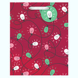 PINK AND GREEN STRING LIGHTS MEDIUM GIFT BAG