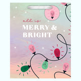 PINK AND GREEN STRING LIGHTS LARGE GIFT BAG