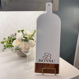 Personalized Acacia Bevel Board White 20" X 7" X .6"