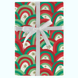 OVER THE CHRISTMAS RAINBOWS JUMBO ROLL WRAP