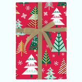HAPPY CHRISTMAS ICONS-TREES JUMBO ROLL WRAP