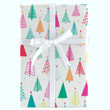 BOLD BRIGHT PAINTED TREES JUMBO ROLL WRAP