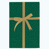 RANDOM GOLD FLECKS JUMBO ROLL WRAP GREEN