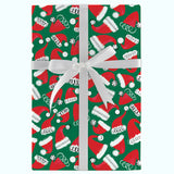 JOLLY SANTA HATS GIFT WRAP