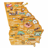 Georgia Fish Kiss Bamboo Cutting Board