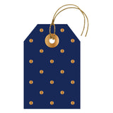 GOLD SWISS DOTS -MIDNIGHT BLUE GIFT TAG