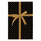 GOLD SWISS DOTS ROLL - BLACK GIFT WRAP