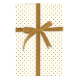 GOLD SWISS DOTS -CREAM GIFT WRAP