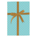 GOLD SWIISS DOTS -ROBIN'S EGG GIFT WRAP