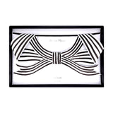 BLACK AND WHITE STRIPY BOW GARLAND