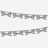BLACK AND WHITE STRIPY BOW GARLAND