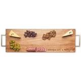 ACACIA SERVING BOARD WITH GOLD HANDLES | BITES ON A BOARD