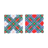 Large Paper Plaid Mix Napkins