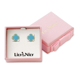 Turquoise Four Leaf Clover Stud Earrings