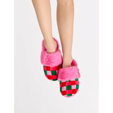 CHECKERED SLIPPERS MULTI - LARGE/ XTRA-LARGE