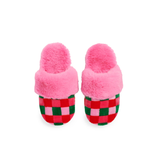 CHECKERED SLIPPERS MULTI - LARGE/ XTRA-LARGE