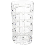 CROSS HATCH TALL BEVERAGE GLASS