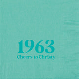 Personalized Birthday Year Napkins Set of 50