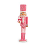 Pink Christmas Nutcracker Figure