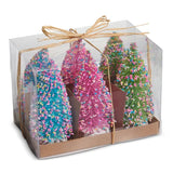 Bottle Brush Trees with Sprinkles Christmas Decoration - Box of 6