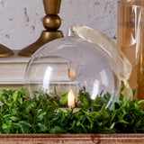 Clear Ornament with Ivory Tealight Christmas Candle