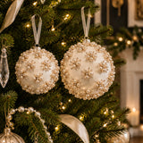 Pearl Clustered Ivory Ball Ornament