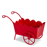 16" Red Scalloped Metal Wagon