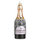 Champagne Bottle Glass Christmas Ornament