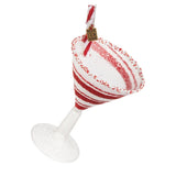 Glitter Pop Peppermint Cocktail Glass Ornament