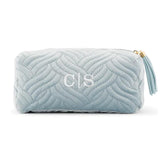 PERSONALIZED VELVET QUILTED MAKE UP BAG