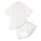 Personalized White Satin Pajama Sleepwear Set
