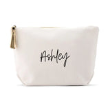 LARGE PERSONALIZED CANVAS MAKE UP BAG - SCRIPT FONT