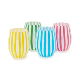 Celebration Stripe Stemless Wine Glass