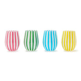Celebration Stripe Stemless Wine Glass