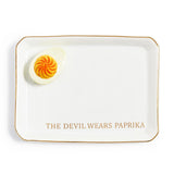 Deviled Egg Icon Trinket Tray with Saying In Gift Box