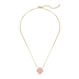 Pink Four Leaf Clover Necklace